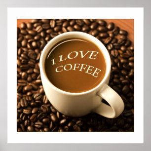 Affiche de conception de café/copie 24x24