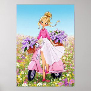 Affiche de conception de fleurs de printemps