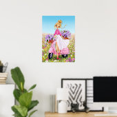 Affiche de conception de fleurs de printemps (Bureau à domicile)