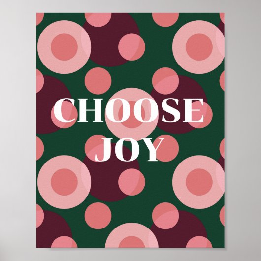 Affiche de conception rétro, choisissez la joie (Devant)