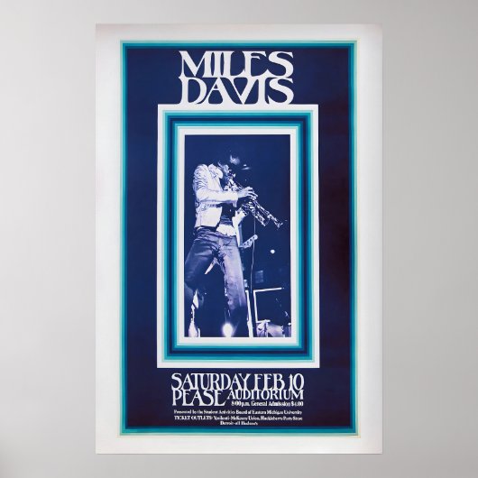 Affiche de concert de Miles Davis Impression de mu (Devant)
