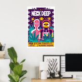 Affiche de concert de reproduction Neck Deep Matte (Bureau à domicile)