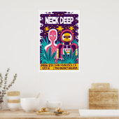 Affiche de concert de reproduction Neck Deep Matte (Cuisine)