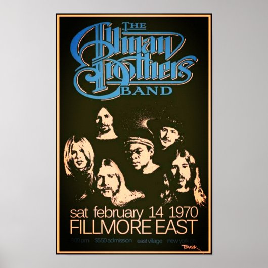 Affiche de concert du groupe Allman Brothers (Devant)