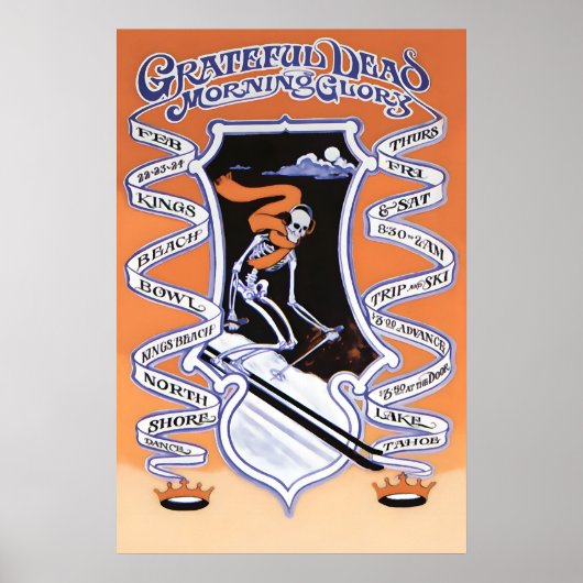 Affiche de concert Grateful Dead, Trip and Ski 196 (Devant)