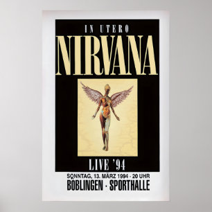 Affiche de concert Nirvana In Utero 1994 Musique