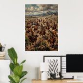 Affiche de conduite de bétail de cow-boy de l'Oues (Bureau à domicile)