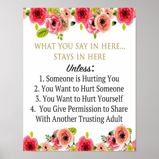 Affiche de confidentialité du bureau de conseil (Devant)