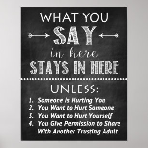 Affiche de confidentialité du bureau de conseil