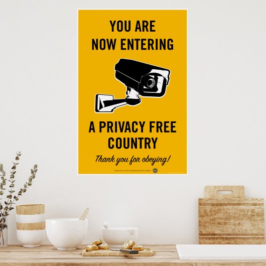 Affiche de confidentialité Pays libre (Cuisine)