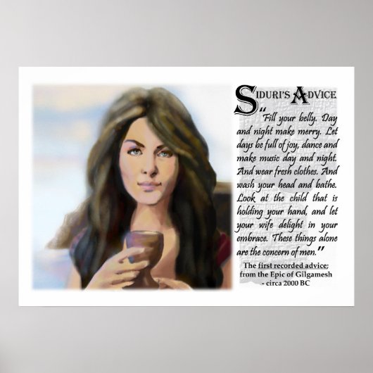 Affiche de conseil de Siduri (Devant)