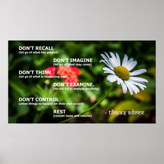 Affiche de conseil de Tilopa (Devant)