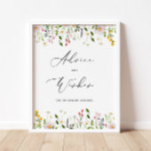 Affiche de conseils et vœux de fleurs sauvages pou