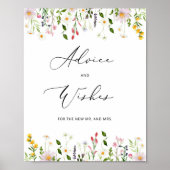 Affiche de conseils et vœux de fleurs sauvages pou (Devant)