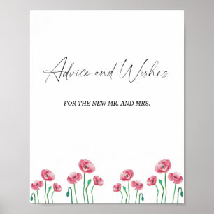 Affiche de conseils et vœux floraux pour jeunes ma