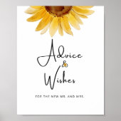 Affiche de conseils et vœux tournesol pour jeunes (Devant)