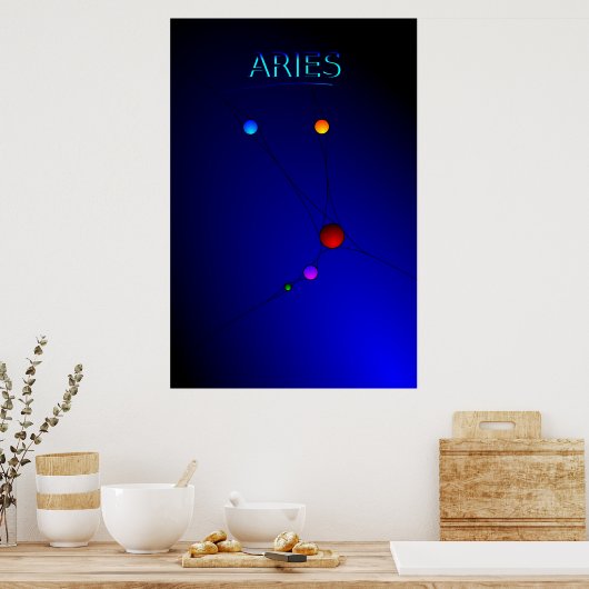 Affiche de constellation d'Aries (Cuisine)