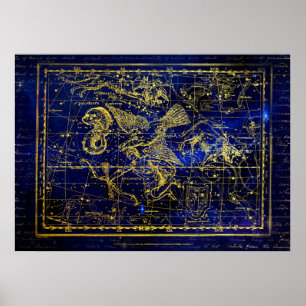 affiche de constellation delphinus