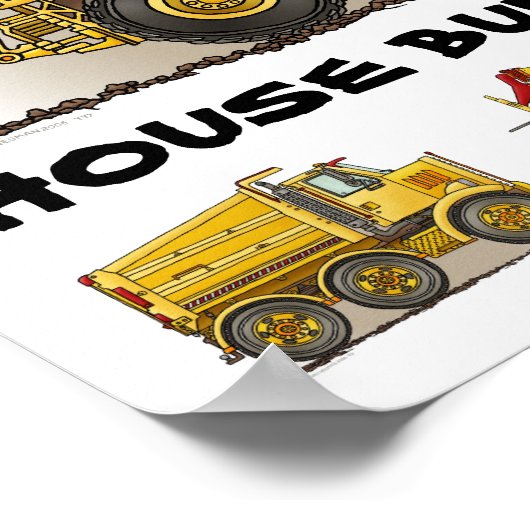 Affiche de construction des bâtiments de la maison (Coin)