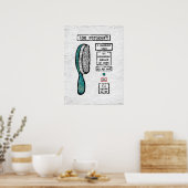 Affiche de contrat de brosse à cheveux Art imprimé (Cuisine)