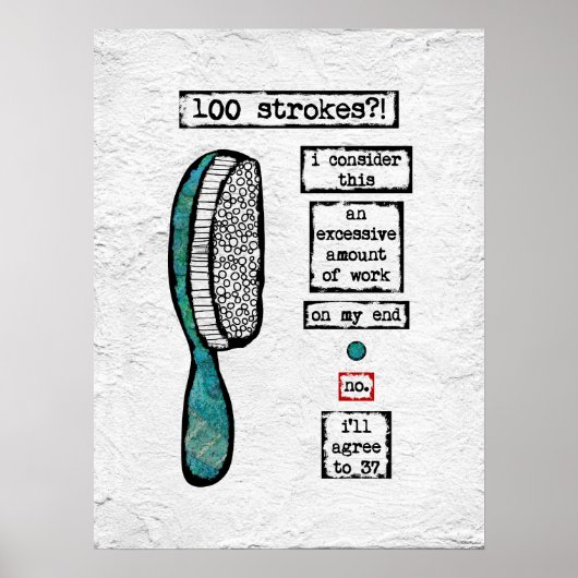 Affiche de contrat de brosse à cheveux Art imprimé (Devant)