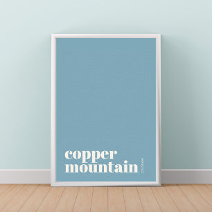 Affiche de Copper Mountain Colorado ville moderne