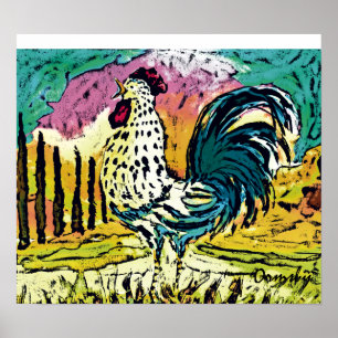 Affiche de coq de Placido-