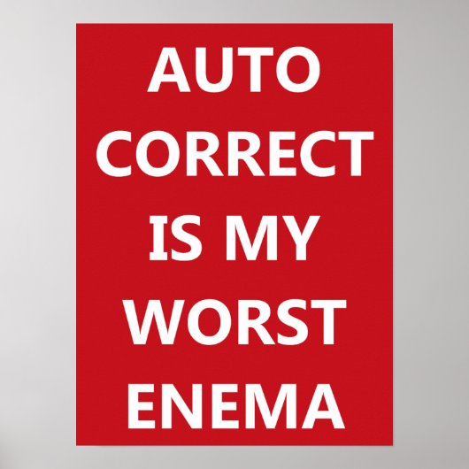Affiche de correction automatique (Devant)