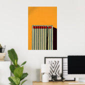 Affiche de correspondance abstraite, jaune moutard (Bureau à domicile)