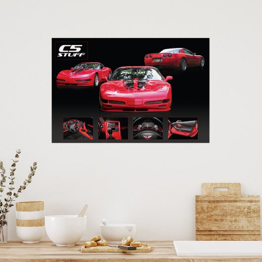 Affiche de corvette C5 (Cuisine)