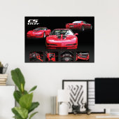 Affiche de corvette C5 (Bureau à domicile)
