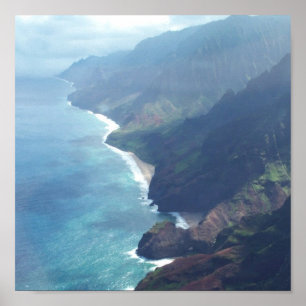 Affiche de côte de Napali