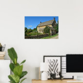 Affiche de cottage anglais avec jardin (Bureau à domicile)
