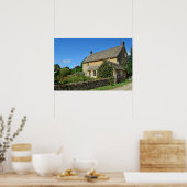 Affiche de cottage anglais avec jardin (Cuisine)