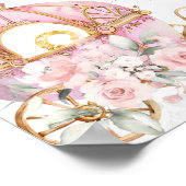 Affiche de couche tardive Carrosse Rose Princesse (Coin)