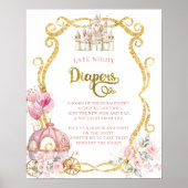 Affiche de couche tardive Carrosse Rose Princesse (Devant)