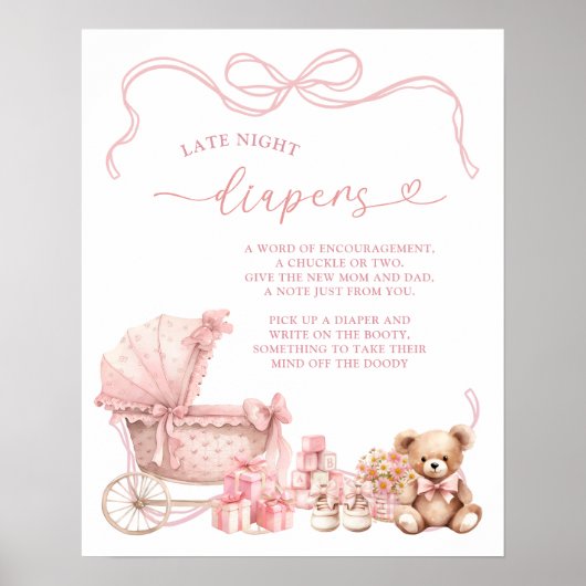 Affiche de couche tardive pour bébé poussette Coqu (Devant)