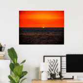 Affiche de coucher de soleil de Maui rouge foncé (Bureau à domicile)