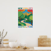 Affiche de coucher de soleil en papier découpé de  (Cuisine)