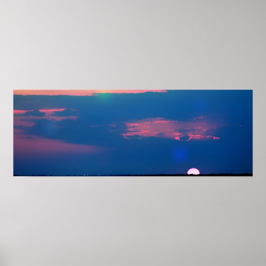 Affiche de coucher de soleil impressionniste depui (Devant)