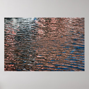 Affiche de couleur abstraite de reflets d'eau