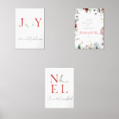 Affiche de couleur d'aquarelle rouge de Noël (Recto)