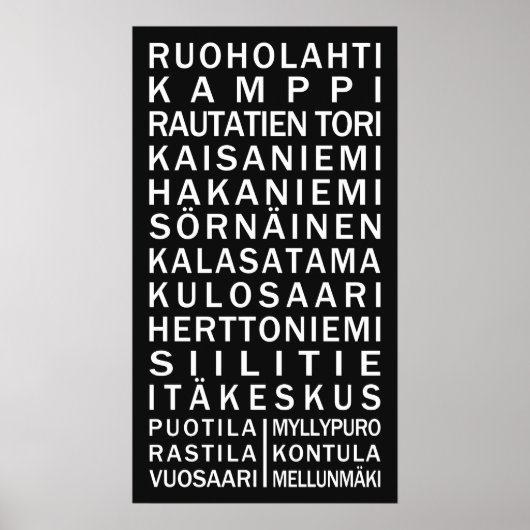 Affiche de couleur personnalisée pour Helsinki Met (Devant)