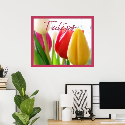 Affiche de couleurs de tulipes (Bureau à domicile)
