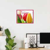 Affiche de couleurs de tulipes (Bureau à domicile)