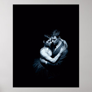 Affiche de couple s'étreignant Impression gothique
