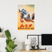 Affiche de course automobile ACF Reims Art de voit (Bureau à domicile)