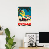 Affiche de course automobile Art Monaco Racing 193 (Bureau à domicile)