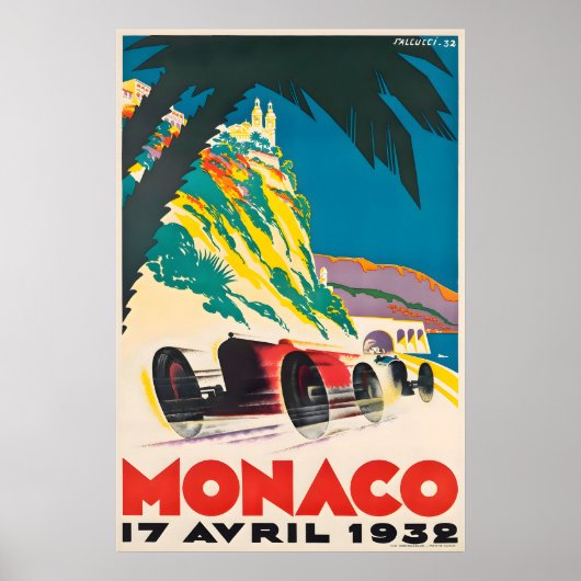 Affiche de course automobile Art Monaco Racing 193 (Devant)