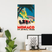 Affiche de course automobile Art Monaco Racing 193 (Bureau à domicile)